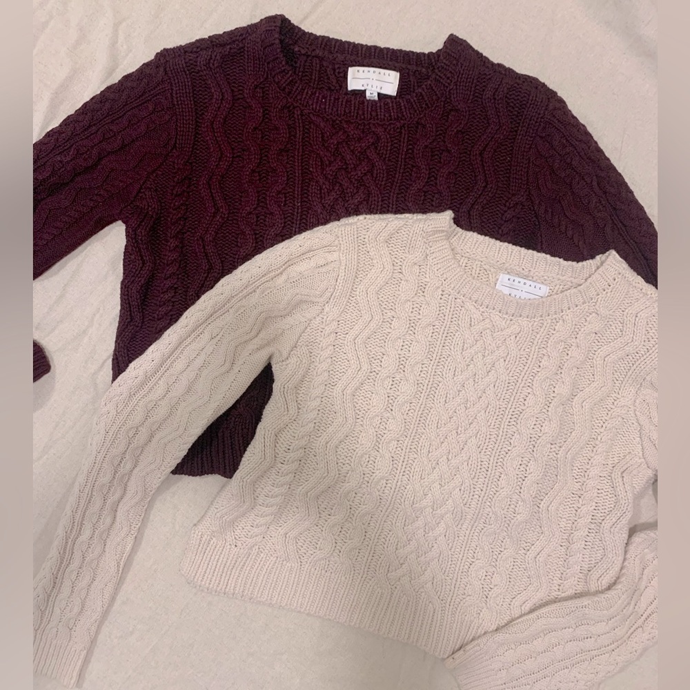 Cable knit sweater